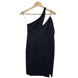 Olia Black Mini Dress One Shoulder Women's Size Small